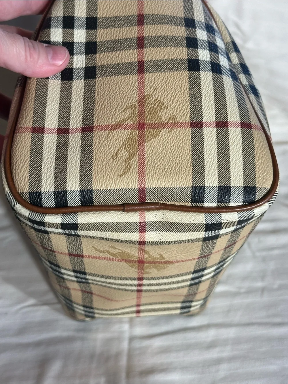 Burberry Brown Leather Logo satchel
